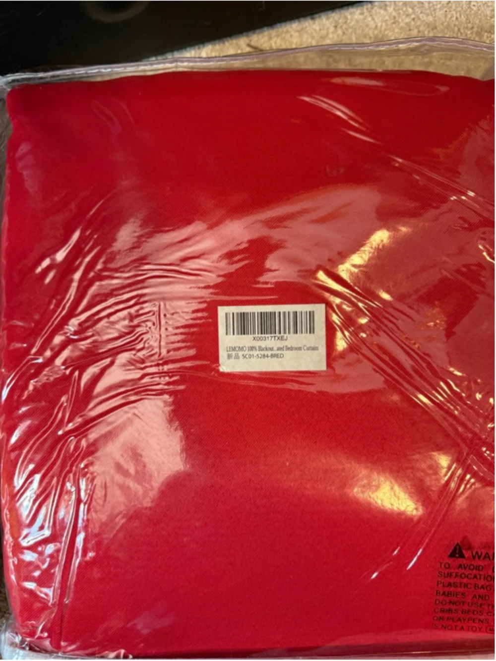 NEW LEMOMO Bright Red Insulated Blackout Curtains 52” x 84” Grommet Set of 2 NWT
